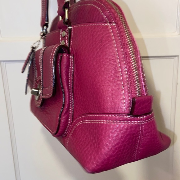 COACH HAMPTONS DOME BARBIE PINK LEATHER HANDBAG PURSE BAG K0993-F13963 - Picture 6 of 17